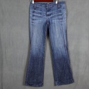 7 For All Mankind Jeans Womens 29x31 (Fits 30x31) Medium Melrose Blue Dojo Flare
